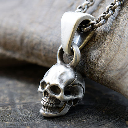 SAD SKULL PENDANT TOP SR-PT023