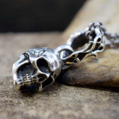 CREEPING SKULL PENDANT TOP SR-PT020