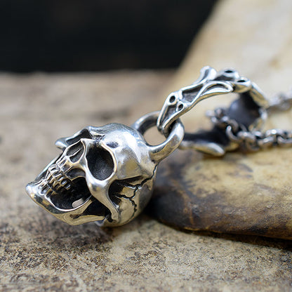 CREEPING SKULL PENDANT TOP SR-PT020